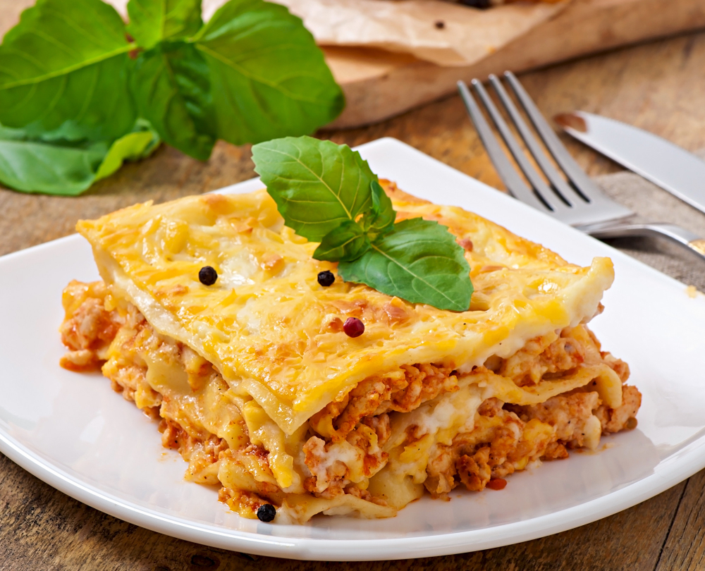 Lasagna dinner at South End Pizza