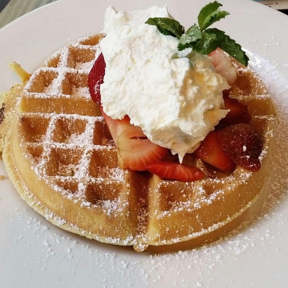 Chicken & Waffles at The L.A. Cafe in Downtown Los Angeles