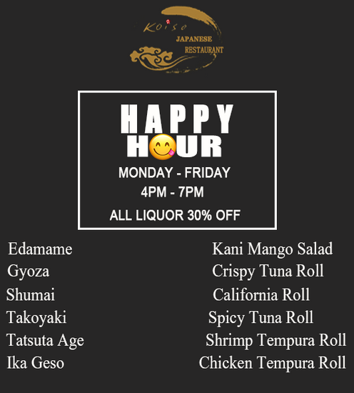 koiso happy hour 