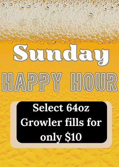 64OZ Growler Fill Sundays