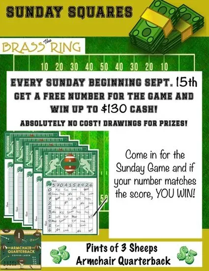 Win up to $130 in Cash on Sundays