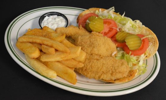 Fried Flounder Po' Boy