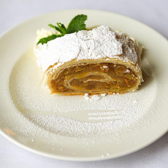 Apple Strudel with Whipped Cream