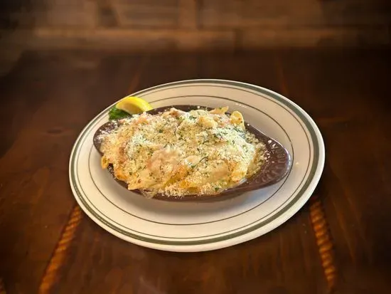 Shrimp or Chicken Alfredo Baked Pasta