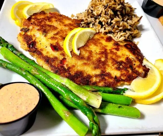 Lobster-Encrusted Flounder