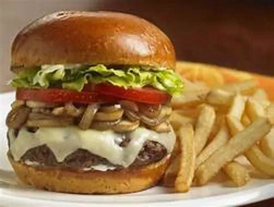 Mushroom/Provolone Double Burger*