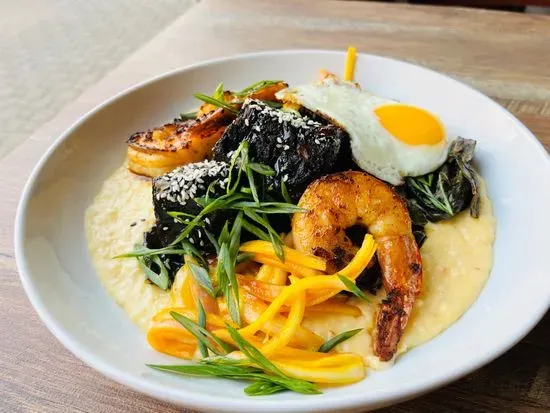 Shrimp, Belly, Grits