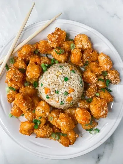 ROCK SHRIMP WITH HONEY & SESAME