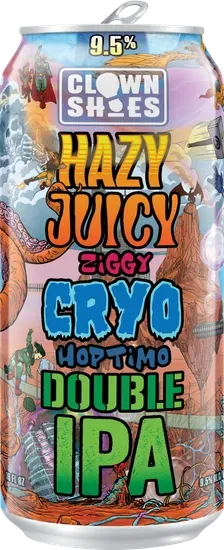 Clown Shoes Hazy Juicy Ziggy Cryo Hoptimo 16oz