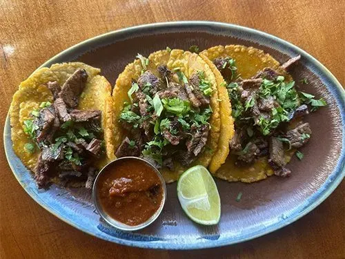 Marinated Hanger Steak Tacos (3)