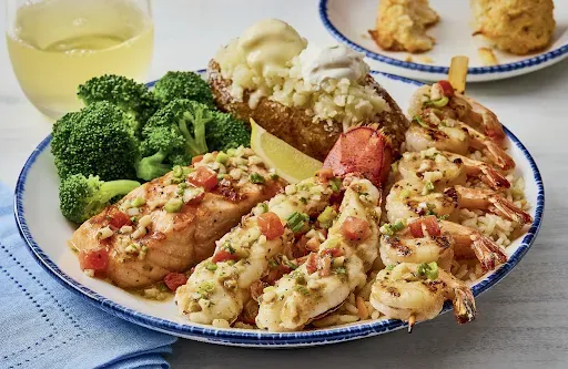 Grilled Lobster, Shrimp & Salmon