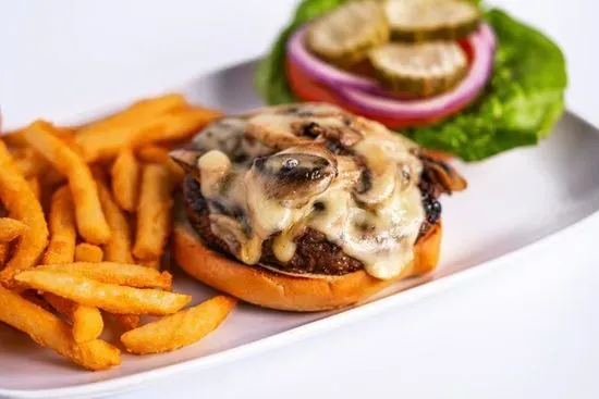 Mushroom Swiss Burger*