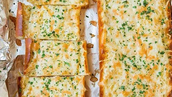 Loaf of Italian Garlic Bread with Mozzarella Cheese