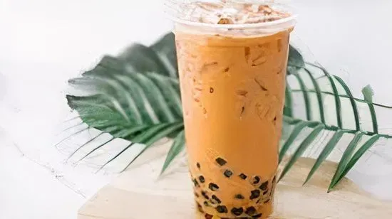 Mango bubble milk tea (16oz)