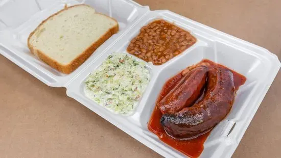 Smoked Sausage Plate w/2 sides