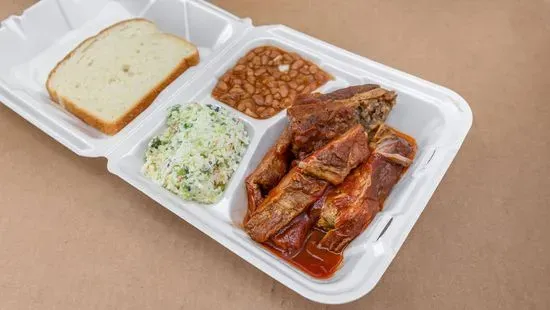 BBQ Rib plate w/2 sides