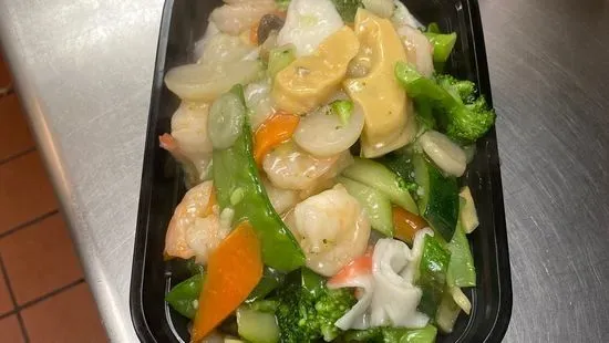 Seafood sizzling rice