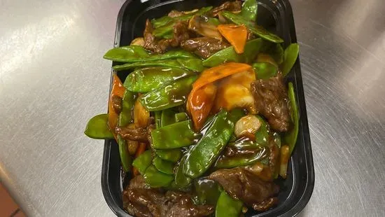 Beef with snow peas