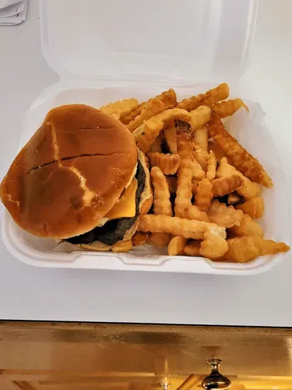 Turkey Deluxe Burger with Fries