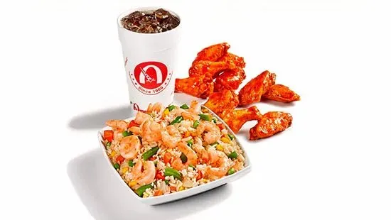 Shrimp Fried Rice and 10pc Wings Combo