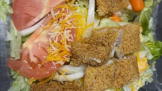 Fried Catfish Salad (Large)