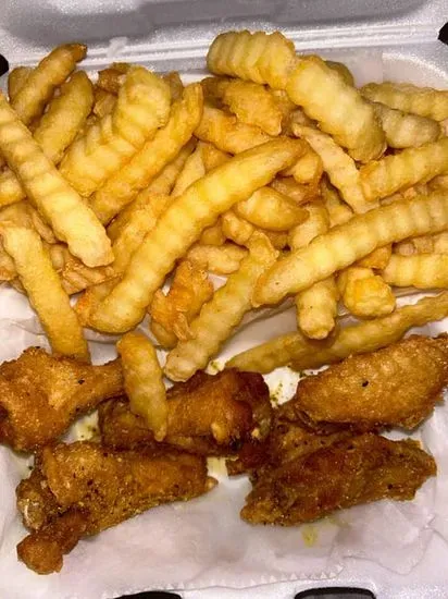 (6pc) Wings  W. Fries