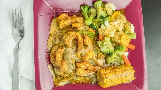 1 Pc Tilapia & (6) Shrimp