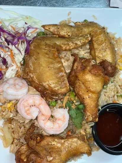 Special Fried Rice & 4 Wings