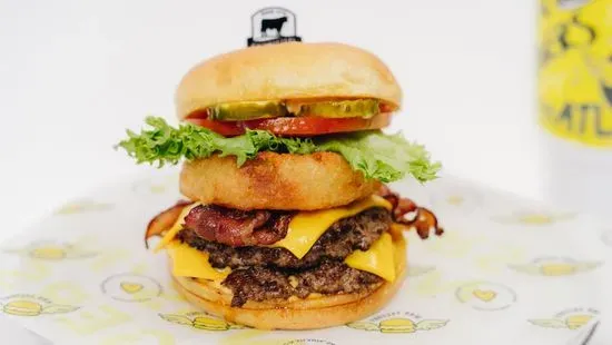 Onion Ring Bacon Burger