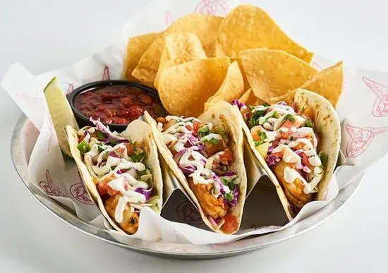 GRILLED BAJA SHRIMP TACOS