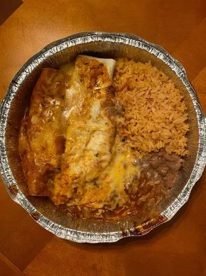 6. 1 Burrito, 1 Enchilada, Rice & Beans