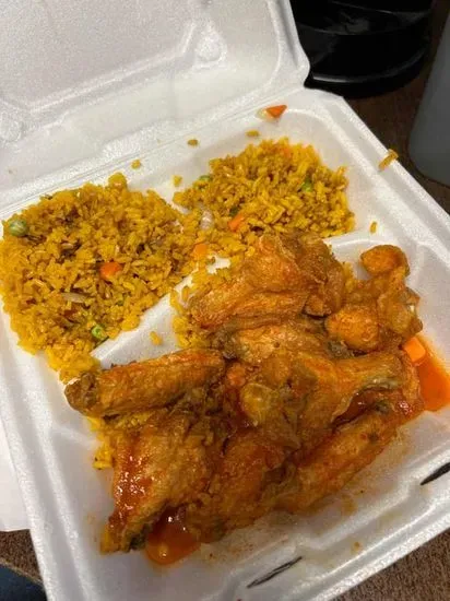 10 Pieces Wings with Shrimp Fried Rice & a Drink