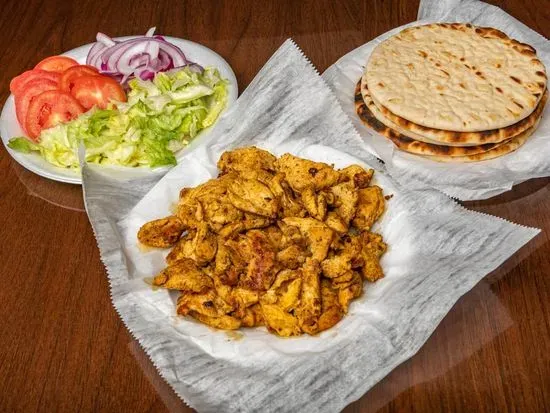 Family Pack Chicken with Fresh Lettuce Tomato and Onions