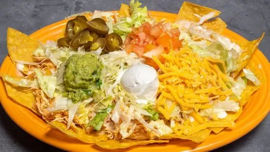 Super Nachos (Ground Beef or Shredded Chicken) 