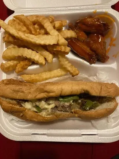 Philly & 5 Wing Combo