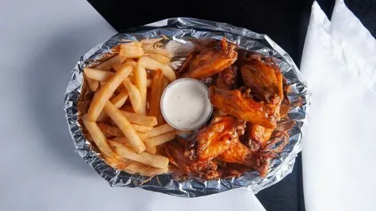 LS - 6pc Wings fries and a drink