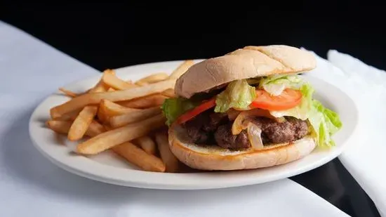 LS - DaBomb Burger Fries and a drink