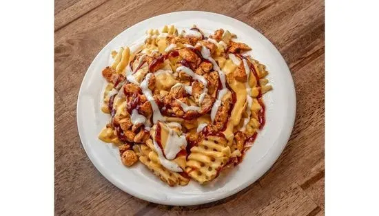 BBQ Chicken Waffle Fries