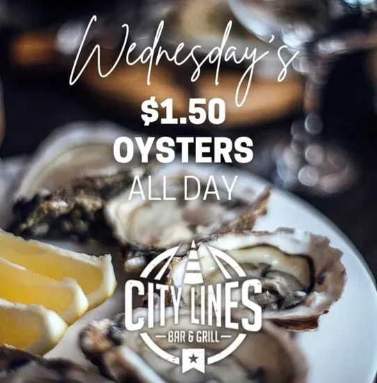 $1.50 Oyster Wednesdays