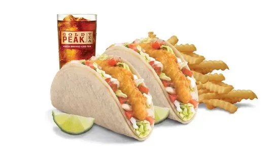 Beer Battered Crispy Fish Taco made with Stone® Buenaveza Salt & Lime Lager Meal