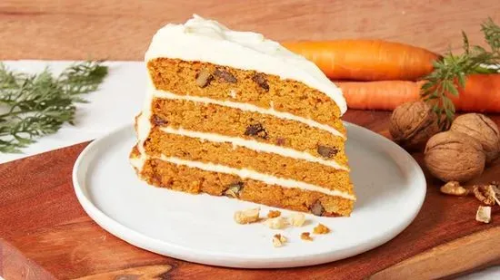 Four High Carrot Cake Slice