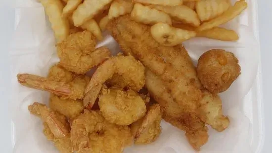 1. Fish (1), Medium Shrimp (10) with Side