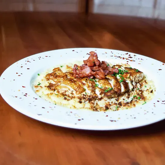 - BRICK CHICKEN MAC N CHEESE -