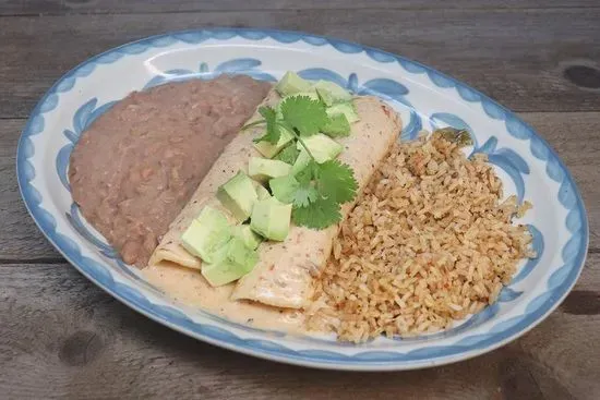 Crab and Avocado Enchiladas