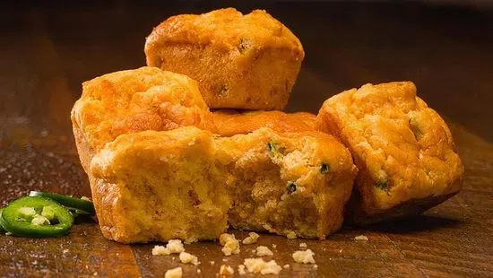 Jalapeno Cheddar Cornbread Muffins