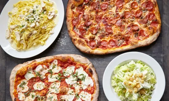 Pizza, Pasta, and Salad Combo