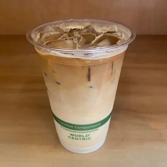 iced salted maple latte