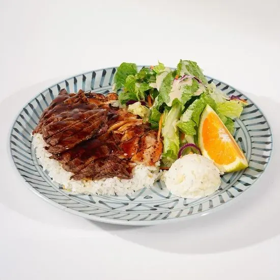 #3 Chicken & Beef Teriyaki Plate