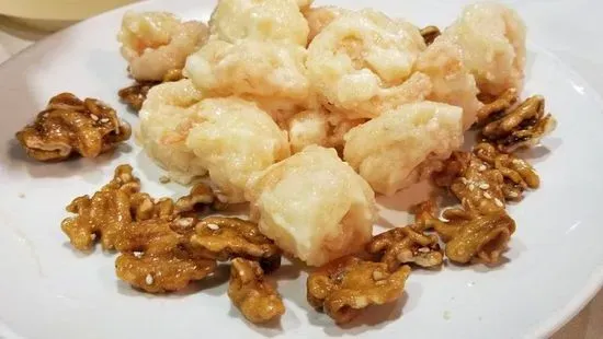 Vanilla Prawns with Honey Glazed Walnuts