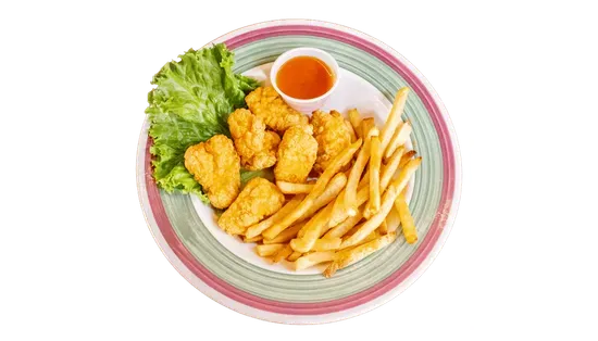 Boneless Wings (6) with Fries